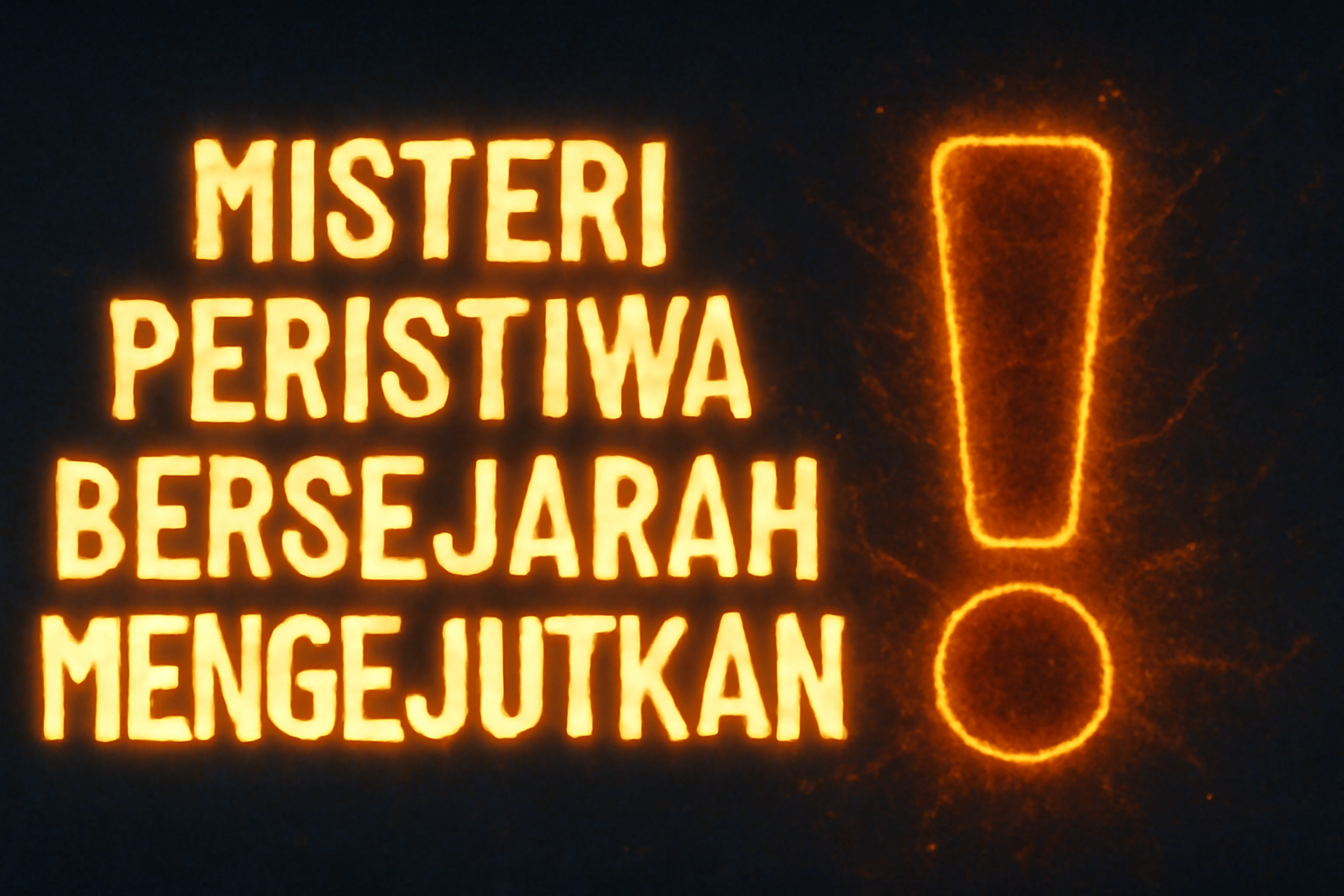 Misteri Peristiwa Bersejarah Mengejutkan