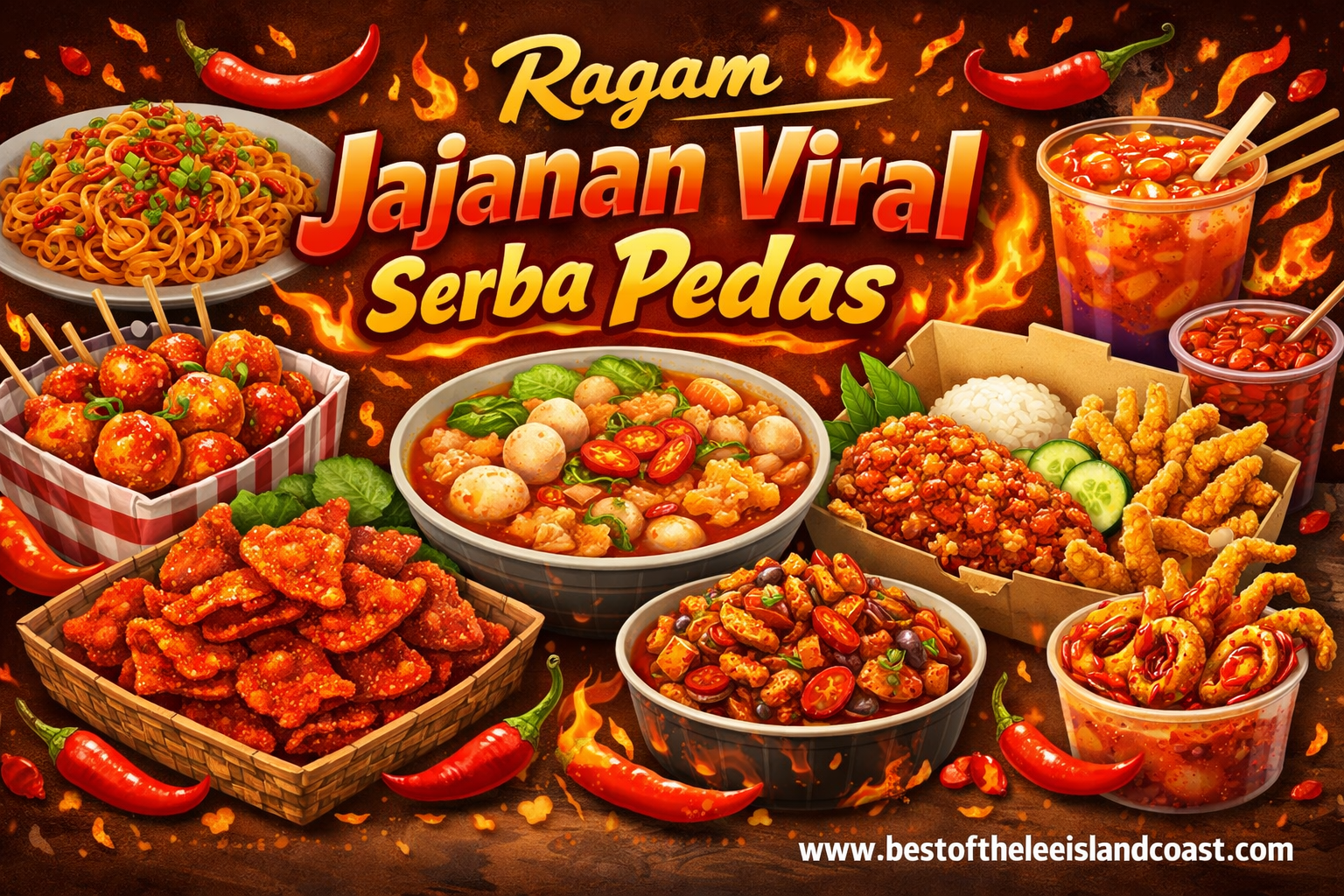 Ragam Jajanan Viral Serba Pedas